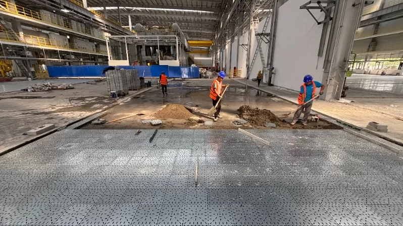 Industrial Press Shop Flooring Installation